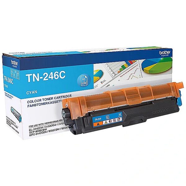 Brother TN-246 CYAN HY TONER FOR DCL 2.2000P F/ HL-3152CDW -3172CDW TN246C 4977766745659