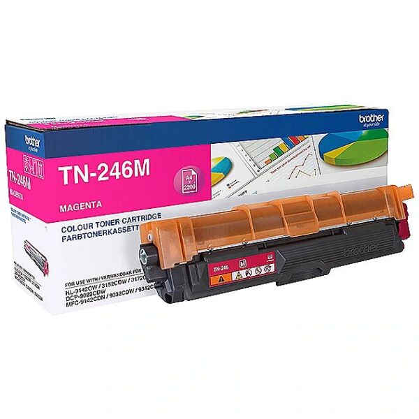 Brother TN-246 MAGENTA HY TONER FOR DCL 2.2000P F/ HL-3152CDW -3172CDW TN246M 4977766745673