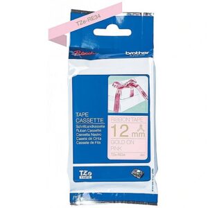 Brother TZERE34 12 GOLD ON PINK RIBBON TZERE34 4977766770347