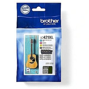 Brother LC-421XL VALUE PACK INK BLACK C F. DCPJ1050DW/J1140DW/MFCJ1010DW LC421XLVALDR 4977766818896