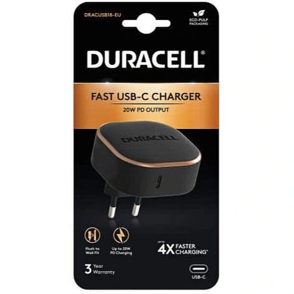 Duracell USB-C 20W (czarna) DRACUSB18-EU 5056304310210