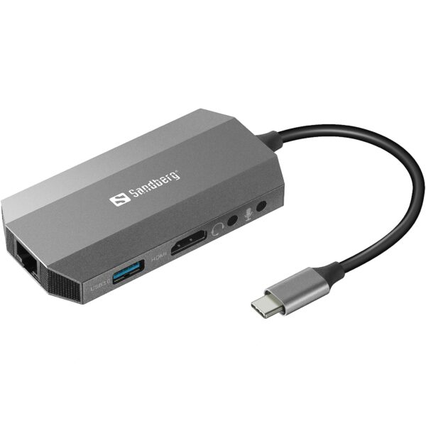 Sandberg 136-33 USB-C 6-in-1 PD 100W TravelDock 136-33 5705730136337