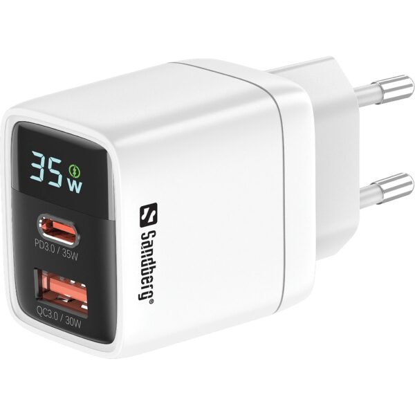 Sandberg 441-52 Charger 35W 2-Port USB-C/USB-A Weiß 441-52 5705730441523