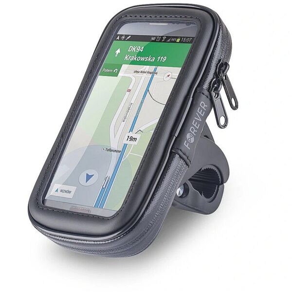 Forever BH-100XL Universal (9x16.5cm) Bike Handlebar Mount Smartphone / GPS Holder Black T_0014193 5900495440273