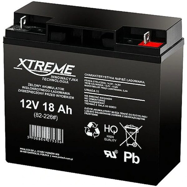 Blow Gel battery 12V 18Ah XTREME 82-226# 5900804075356