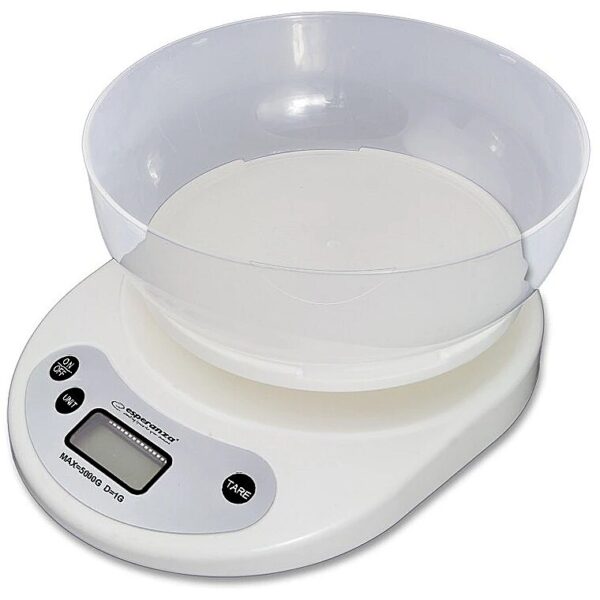 Esperanza KITCHEN SCALE WITH BOWL COCONUT EKS007 5901299955086