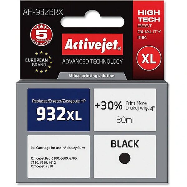 ActiveJet AH-932BRX ink (replacement for HP 932XL CN053AE; Premium; 30 ml; black) AH-932BRX 5901443015482