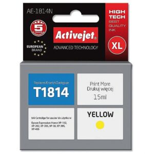 ActiveJet AE-1814N Ink cartridge (replacement for Epson 18XL T1814; Supreme; 15 ml; yellow) AE-1814N 5901443017592