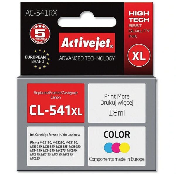 ActiveJet Ink cartridge AC-541RX (replacement for Canon CL-541XL; Premium; 18 ml; color) AC-541RX 5901443019657