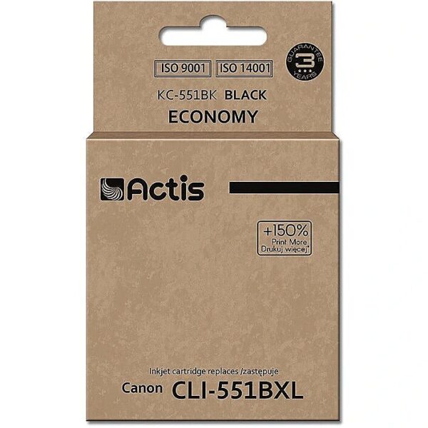 Actis KC-551Bk ink (replacement for Canon CLI-551Bk; Standard; 12 ml; black (with chip) KC-551Bk 5901443019701