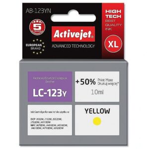 ActiveJet AB-123YN (zamiennik Brother LC123Y/121Y; Supreme; 10 ml; żółty) AB-123YN 5901443020578