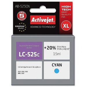 ActiveJet AB-525CN (zamiennik Brother LC525C; Supreme; 15 ml; błękitny) AB-525CN 5901443097174