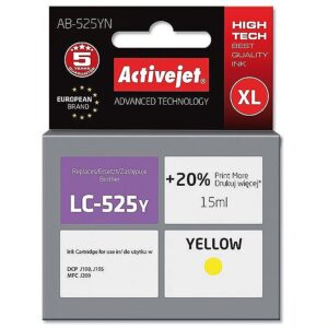 ActiveJet AB-525YN (zamiennik Brother LC525Y; Supreme; 15 ml; żółty) AB-525YN 5901443097198