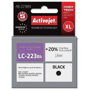 ActiveJet AB-223BN (zamiennik Brother LC223BK; Supreme; 16 ml; czarny) AB-223BN 5901443098591