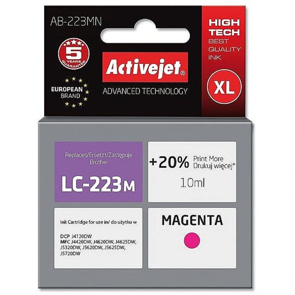 ActiveJet AB-223MN (zamiennik Brother LC223M; Supreme; 10 ml; purpurowy) AB-223MN 5901443098614