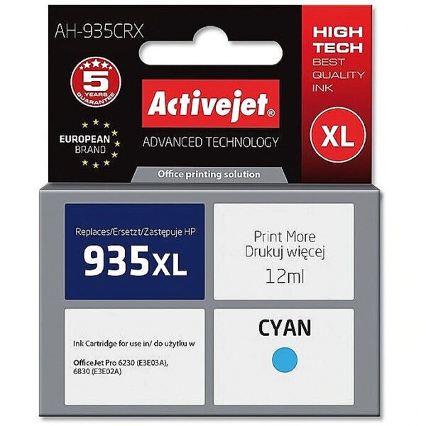 ActiveJet AH-935CRX ink (replacement for HP 935XL C2P24AE; Premium; 12 ml; cyan) AH-935CRX 5901443098980