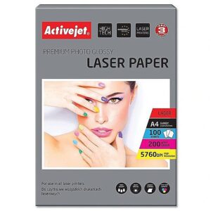 ActiveJet AP4-200G100L photo paper for laser printers; A4; 100 pcs AP4-200G100L 5901443100041