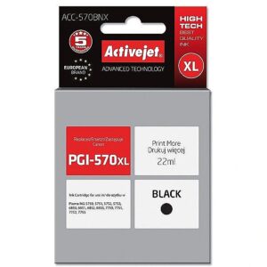 ActiveJet ACC-570BNX Ink cartridge (replacement for Canon PGI-570XLBk; Supreme; 22 ml; black) ACC-570BNX 5901443103158