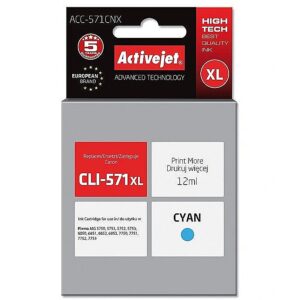 ActiveJet ACC-571CNX Ink cartridge (replacement for Canon CLI-571XLC; Supreme; 12 ml; cyan) ACC-571CNX 5901443103172