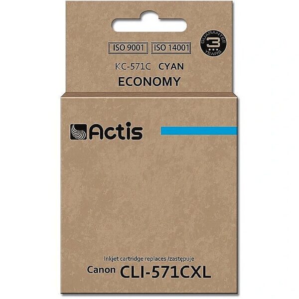 Actis KC-571C ink (replacement for Canon CLI-571C; Standard; 12 ml; cyan) KC-571C 5901443103226