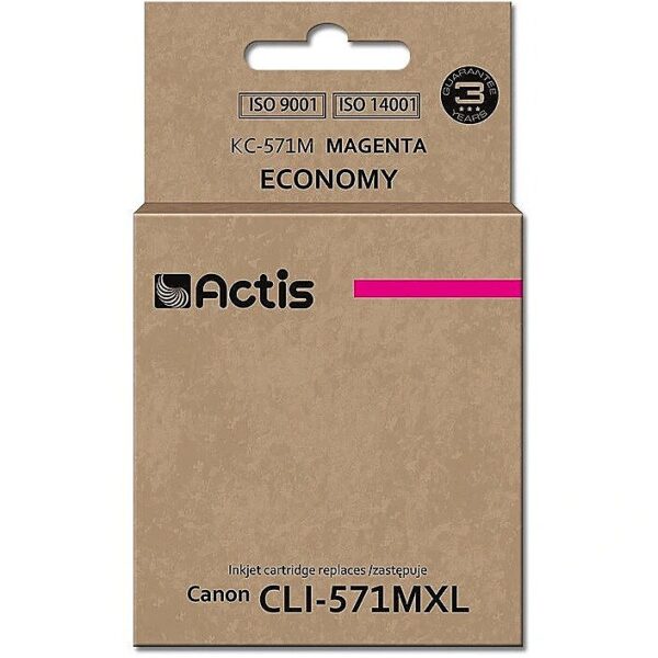 Actis KC-571M ink (replacement for Canon CLI-571M; Standard; 12 ml; magenta) KC-571M 5901443103233