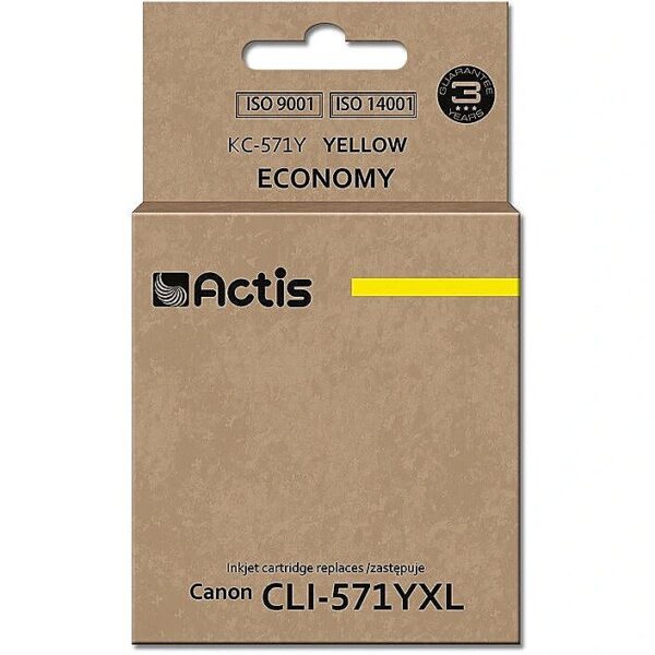 Actis KC-571Y ink (replacement for Canon CLI-571Y; Standard; 12 ml; yellow) KC-571Y 5901443103240