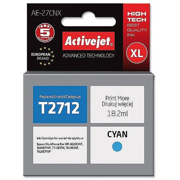 ActiveJet AE-27CNX (zamiennik Epson 27XL T2712; Supreme; 18 ml; niebieski) AE-27CNX 5901443106166