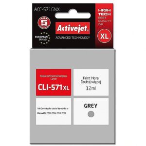 ActiveJet ACC-571GNX Ink cartridge (replacement for Canon CLI-571XLG; Supreme; 12 ml; grey) ACC-571GNX 5901443106852