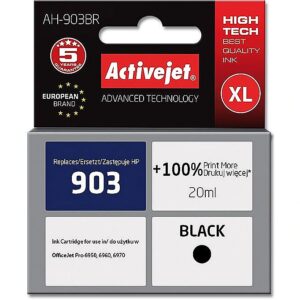 ActiveJet AH-903BR (zamiennik HP 903 T6L99AE; Premium; 20 ml; czarny) - nowy chip AH-903BR 5901443107507