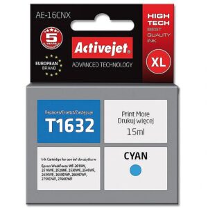 ActiveJet AE-16CNX Ink cartridge (replacement for Epson 16XL T1632; Supreme; 15 ml; cyan) AE-16CNX 5901443108887