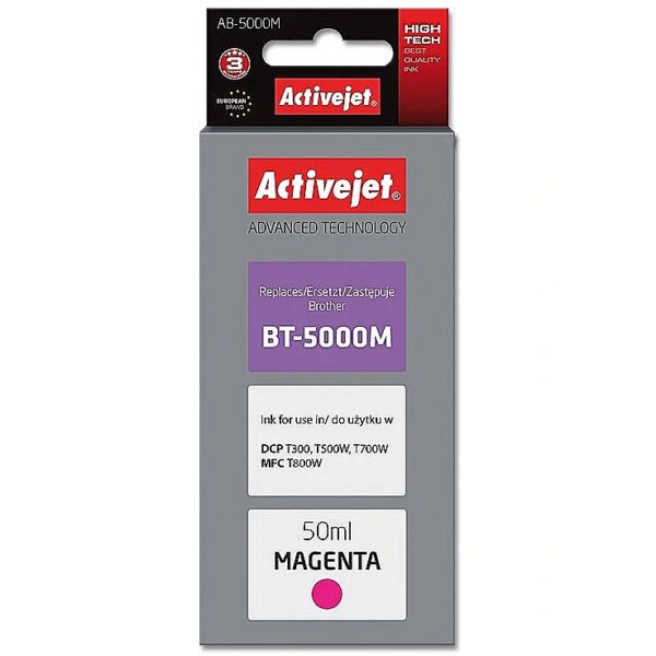 ActiveJet AB-5000M Ink Bottle (Replacement for Brother BT-5000M; Supreme; 50 ml; magenta) AB-5000M 5901443110637