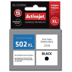 ActiveJet AE-502BNX ink (replacement for Epson 502XL W14010; Supreme; 16 ml; black) AE-502BNX 5901443111412