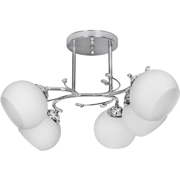 ActiveJet Classic chandelier pendant ceiling lamp Activejet IRMA nickel 5xE27 for living room AJE-IRMA 5P 5901443112303