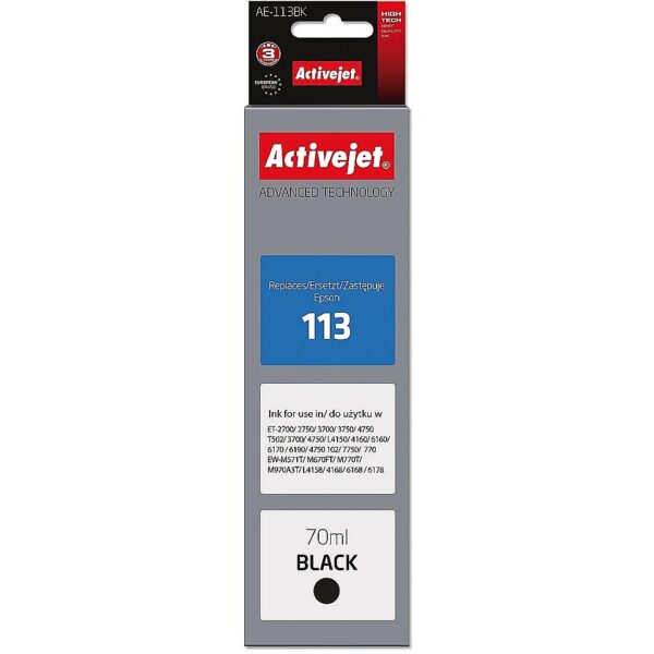 ActiveJet AE-113Bk ink (replacement for Epson 113 C13T06B140; Supreme; 70 ml; black) AE-113Bk 5901443115656