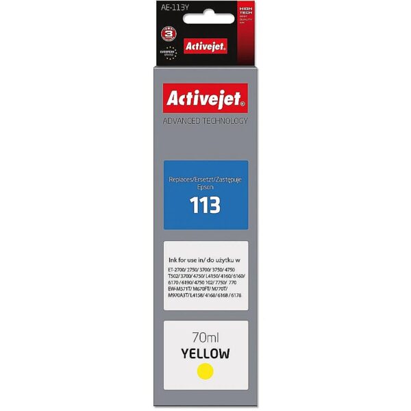 ActiveJet AE-113Y Ink (replacement for Epson 113 C13T06B440; Supreme; 70 ml; yellow) AE-113Y 5901443115687