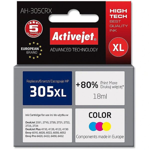 ActiveJet AH-305CRX (zamiennik HP 305XL 3YM63AE; Premium; 18 ml; color) AH-305CRX 5901443116486