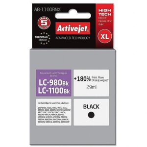 ActiveJet AB-1100BNX ink (replacement for Brother LC1100/LC980Bk; Supreme; 29 ml; black) AB-1100BNX 5901452124816