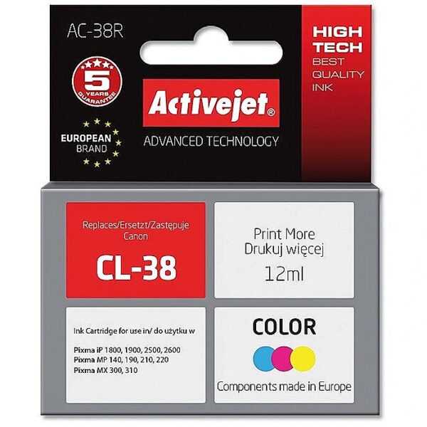 ActiveJet AC-38R Ink cartridge (replacement for Canon CL-38; Premium; 12 ml; color) AC-38R 5901452128272