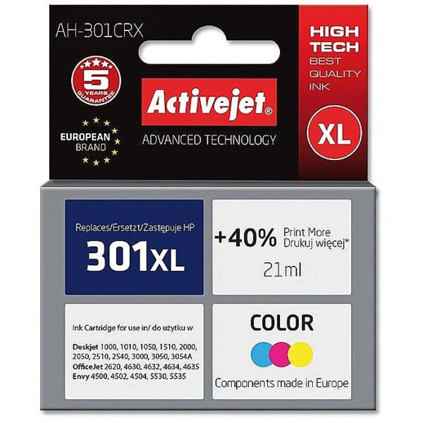 ActiveJet AH-301CRX (zamiennik HP 301XL CH564EE; Premium; 21 ml; kolor) AH-301CRX 5901452155049