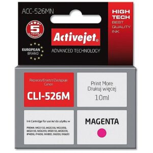 ActiveJet ACC-526MN Ink cartridge (replacement for Canon CLI-526M; Supreme; 10 ml; magenta) ACC-526MN 5901452155285