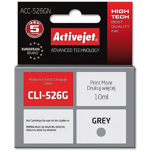 ActiveJet ACC-526GN ink (replacement for Canon CLI-526G; Supreme; 10 ml; grey) ACC-526GN 5901452157388