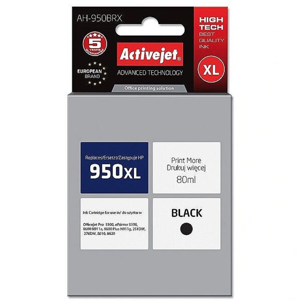 ActiveJet AH-950BRX ink (replacement for HP 950XL CN045AE; Premium; 80 ml; black) AH-950BRX 5901452157869