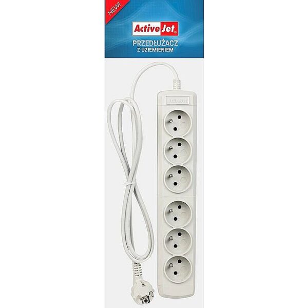 ActiveJet 6GNU - 3M - S power strip with cord 6GNU - 3M - S 5901452158088