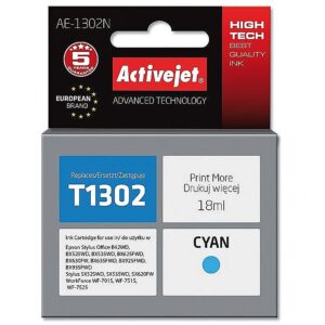 ActiveJet AE-1302N Ink (replacement for Epson T1302; Supreme; 18 ml; cyan) AE-1302N 5901452158668