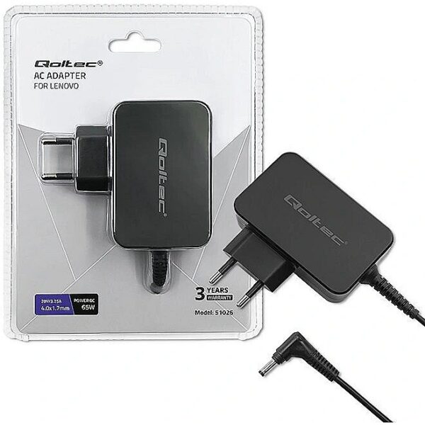 Qoltec Power adapter for Lenovo 65W