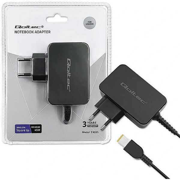 Qoltec Power adapter for Lenovo 45W