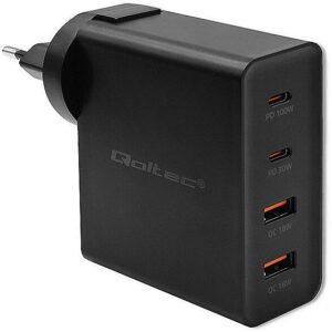 Qoltec GaN POWER PRO charger 2xUSB C