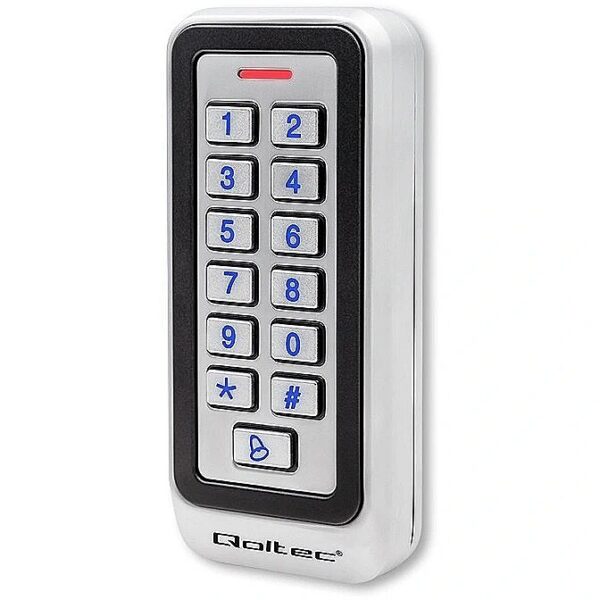 Qoltec 52442 Code lock RHEA with RFID reader Code Card key fob Doorbell IP68 EM 52442 5901878524429