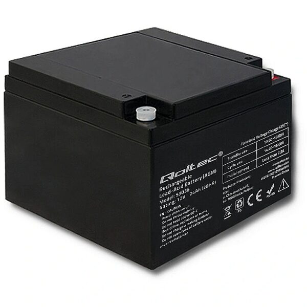 Qoltec 53036 Qoltec Battery AGM   12V 53036 5901878530369