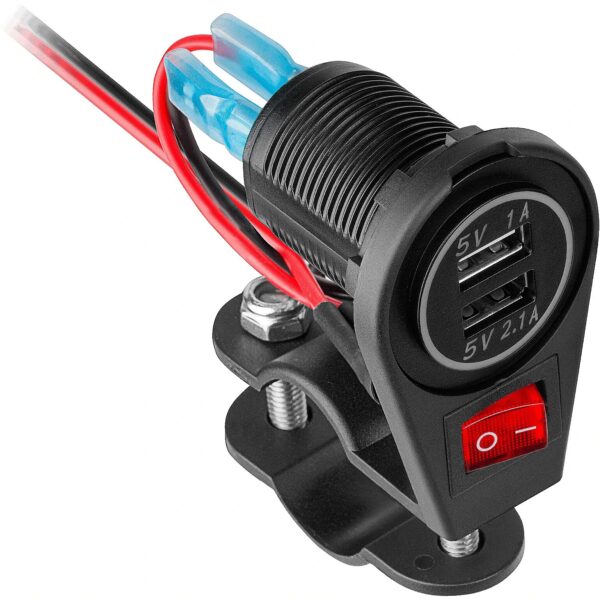 Peiying CHR0008 Built-in car charger with switch 2x USB 5V/2.1A PY-CHR0008 5901890097147